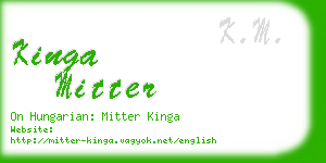 kinga mitter business card